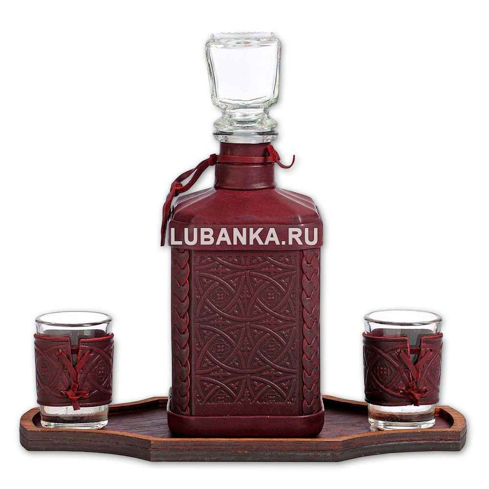 Набор для водки «За ВДВ» бордовый