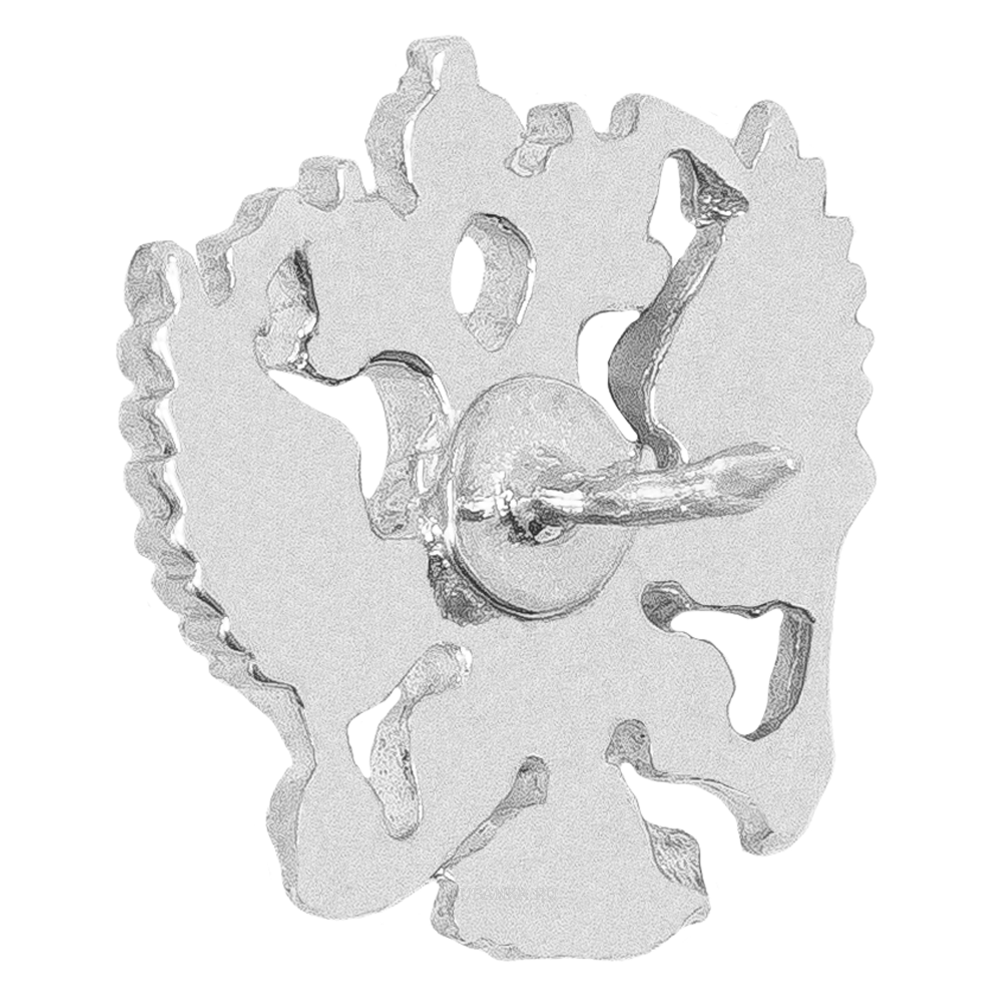 Значок Герб России серебро