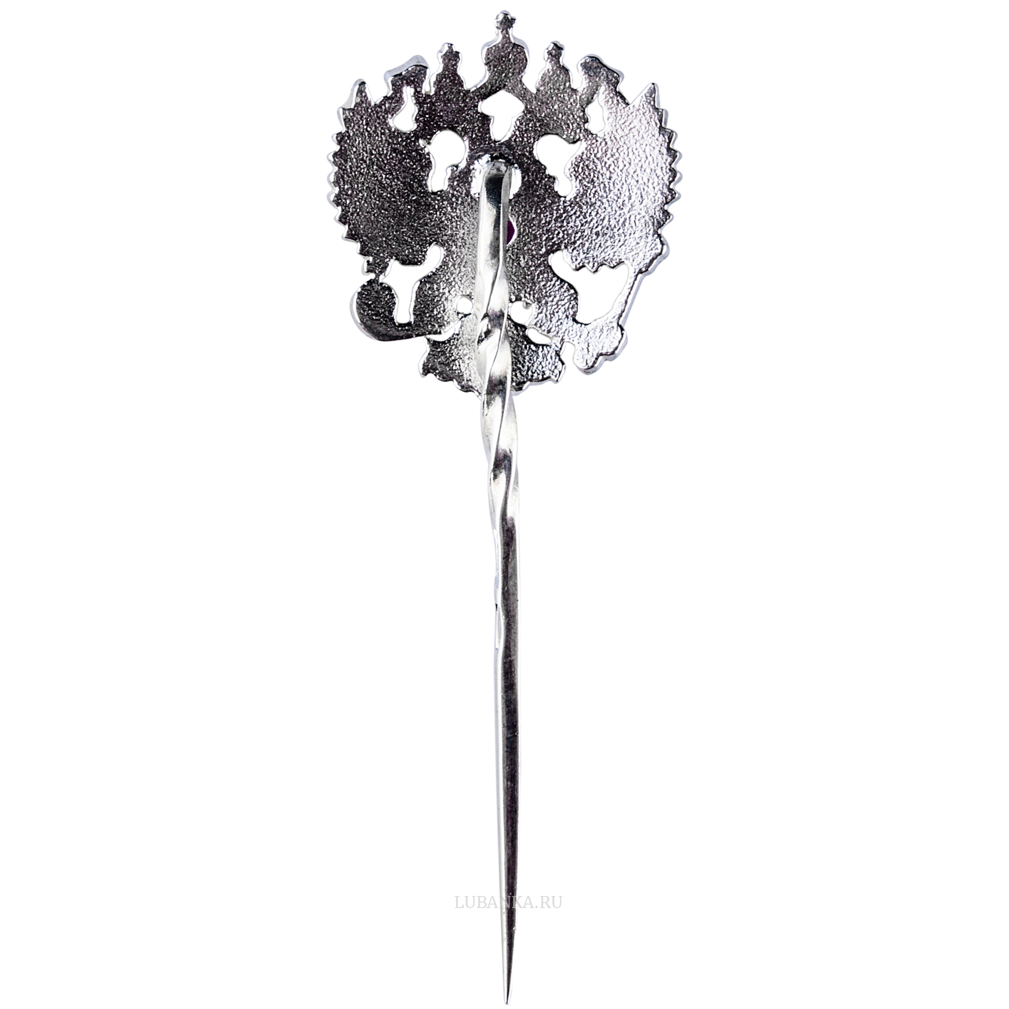 Заколка Герб России серебро