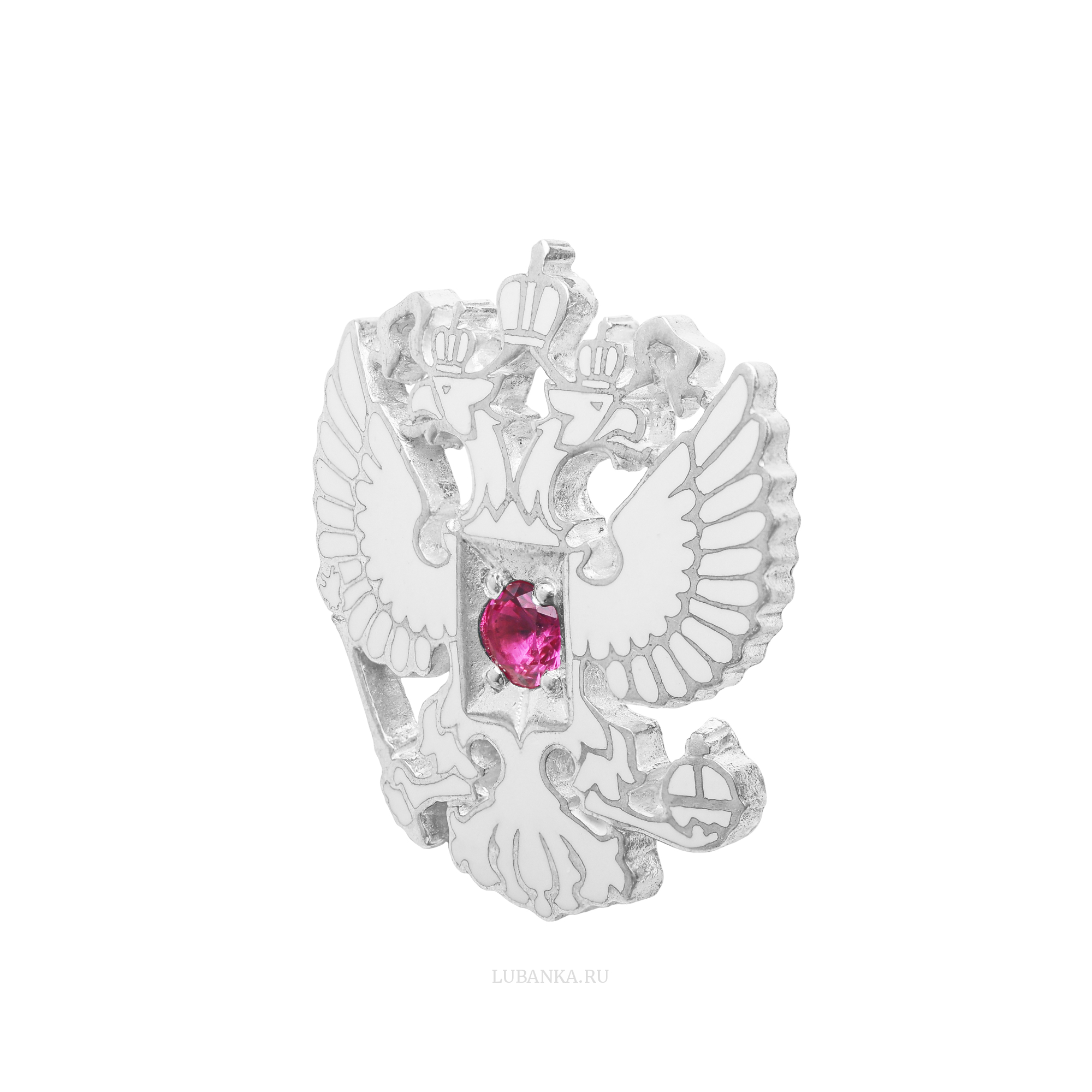 Значок Герб России серебро