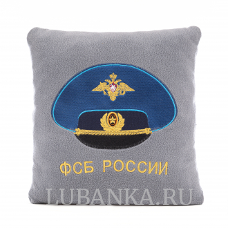 Декоративная подушка ФСБ Фуражка Серая